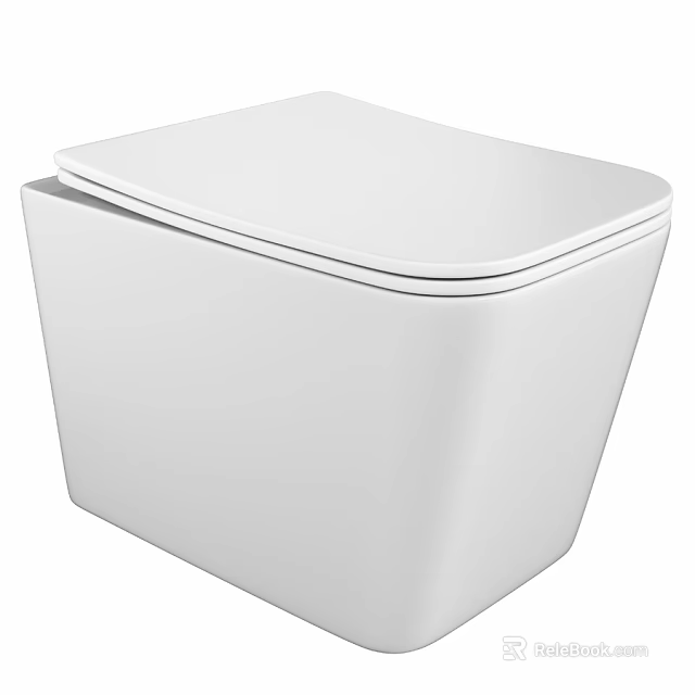 Modern White Toilet With Sleek Design And Smooth Surface For Bathroom 3d model 
