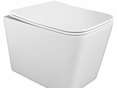 Modern White Toilet With Sleek Design And Smooth Surface For Bathroom 3d model