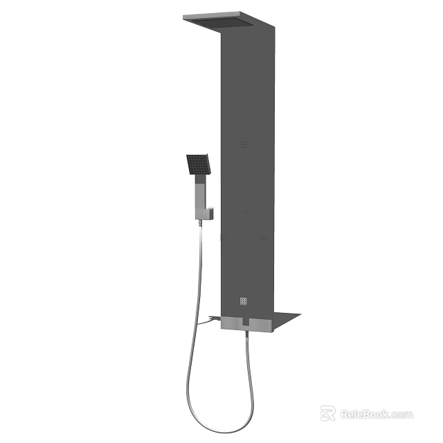 Modern Shower Column System With Handheld Sprayer And Fixed Design For Bathroom 3d model