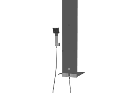 Modern Shower Column System With Handheld Sprayer And Fixed Design For Bathroom 3d model
