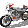 Cool motorcycle combination motorcycle motor vehicle 3d model