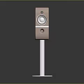 Modern Rose Gold Vertical Electronic Speaker With Metal Stand And Stable Base