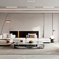Modern Living Room Interior Design With White Sofa Marble Coffee Table Fireplace And Hanging Lamp