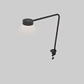 Modern Wall Lamp With Black Curved Arm And White Lampshade Design