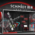 SCHMIDT Luxury Kitchen Event Entrance With Neon Lights Red Accents And Geometric Patterns