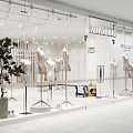 MOVOIUY Modern Clothing Store With Mannequins Clothing Displays And Bright Interior