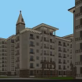 Aerial View Planning of Architectural Complex With Greenery and Roads