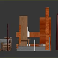 Modern Entryway Cabinet and Sideboard with Spacious Storage Drawers and Display Shelves
