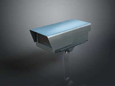 Silver Computer Webcam With Adjustable Stand And Durable Housing For HD Video Calls 3d model