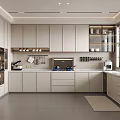Elegant Modern Kitchen Interior Design With Light Cabinetry Countertops And Appliances