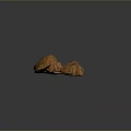 Multiple Natural Orange Textured Stone Materials Placed On Earthy Sandy Ground