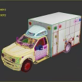 Modern White Ambulance Exterior With Roof Emergency Lights And Side Door Design