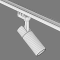 Cylindrical Track Mounted White Black Downlights And Spotlights With Modern Design