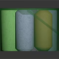 Vibrant Colored Chalks Inside Green Bucket for School and Art Projects
