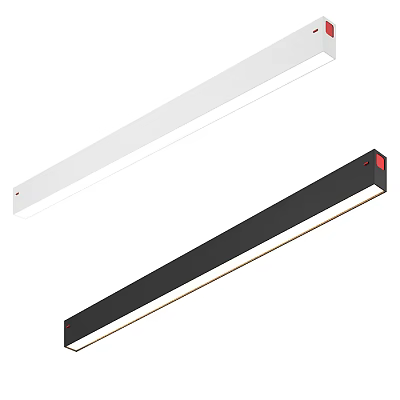 Modern Linear Pendant Ceiling Lights With White And Black Sleek Design 3d model