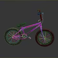 Pink BMX Bike With Wide Muddy Tires For Off Road Cycling Adventures