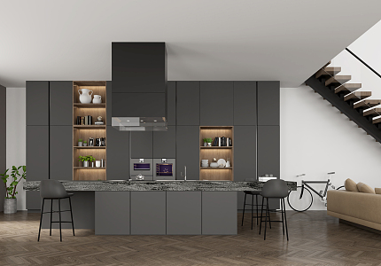 Modern Kitchen Cabinet Showroom 3d model