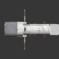 Technical Orbital Spacecraft Module With Solar Panels Antennas And Cylindrical Body