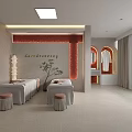 SPA Sauna Luxury Interior Design With Modern Relaxation Space And Decorative Plants