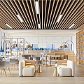 modern library 3d model