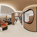 Log Style E-sports Internet Cafe 3d model