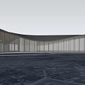 Modern Sales Office Building Exhibition Center Curve Sales Department Special-Shaped Architecture Art Gallery Rural Architecture 3d model