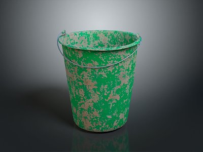 Plastic Bucket Plastic Bucket Pot Container 3d model