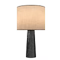 Modern Table Lamp With Beige Fabric Textured Shade And Black Base Design