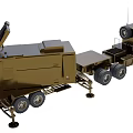 Tank Transport Military Vehicle for U.S. Army With Trailer and Star Logo
