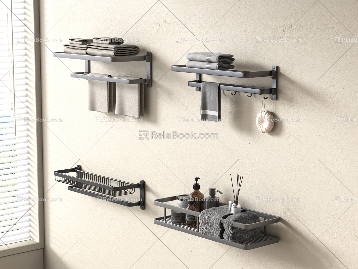 Towel Rack Towel Rack Towel Bathroom Small Pieces 3d model