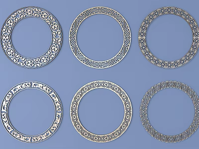 New Chinese style carved ancient pattern 3d model