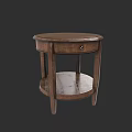 Classic Wooden Chest of Drawers With Brown Finish And Lower Shelf Storage
