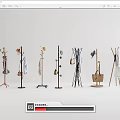 Stylish Standing Coat Racks With Various Designs Hats Bags And Clothes