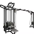 Multifunctional Fitness Equipment With Cable System Adjustable Seat And Training Arms