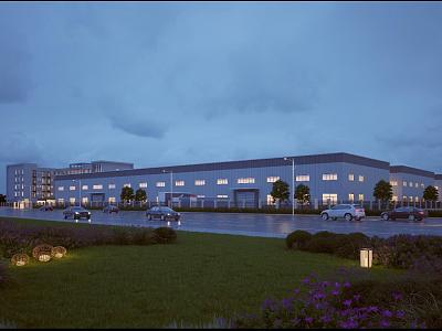 Modern Factory Warehouse Logistics Park Logistics Center Industrial Park Office Building Industrial Park 3d model