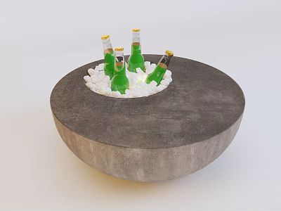 Modern coffee table wine table 3d model