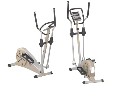 Modern Home Gym Elliptical Trainers With Digital Display And Sturdy Metal Frame Designs 3d model