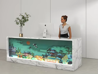 Front Desk 3d model