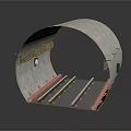 Industrial Concrete Tunnel Segment With Internal Metal Rails And Cables