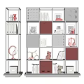 Modern Storage Shelving Unit With White Pink Compartments Books Decor And Toys For Home Organization