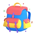 Schoolbag Backpack Cartoon Schoolbag 3d model