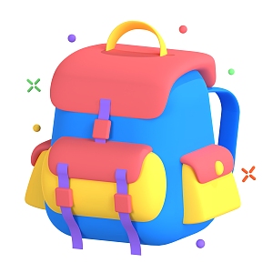 Schoolbag Backpack Cartoon Schoolbag 3d model