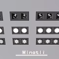 Minotli Grille Lights Featuring Single Double and Triple Design Configurations 3d model