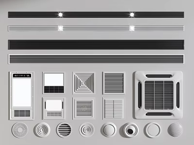 Variety Of Air Vent Designs For Air Conditioning 3d model