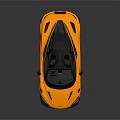 Orange Stylish Sports Car With Sleek Aerodynamic Design Black Roof And Shiny Finish