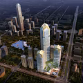 Modern High Rise Office Building With Glass Facade And Urban Skyline Under Clear Blue Sky