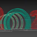 Event Entrance Featuring Illuminated 2020 Numbers On Black Background With Red Base