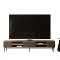 Modern TV Stand With Large Screen TV Floor Lamps And Wall Lamp Storage Design