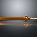 Golden Metallic Sword With Decorative Hilt Sharp Blade And Polished Surface