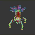 Advanced Lunar Lander Spacecraft with Solar Panels Landing Legs and Main Structure